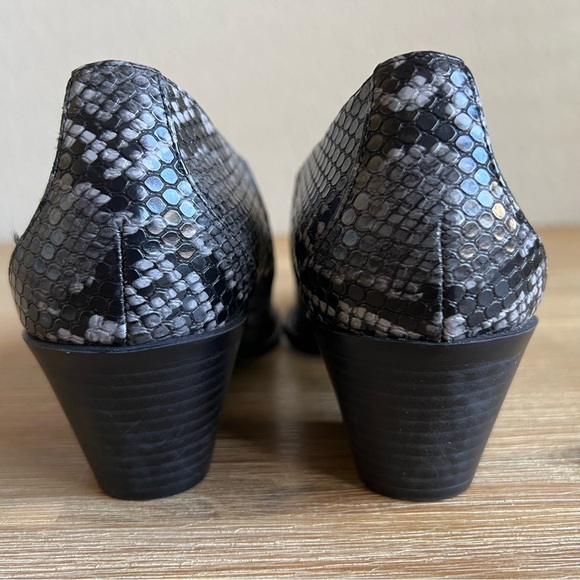 Zara Block Heel Shoes Snake Print Western Pointed Toe Stylish Women Size 36 US 6 - Picture 11 of 14